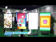 window facing display single sided