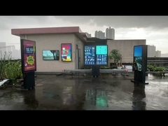 Wetterfestes, 2-Bildschirm-gespleißtes Outdoor-Drive-Thru-Menüboard