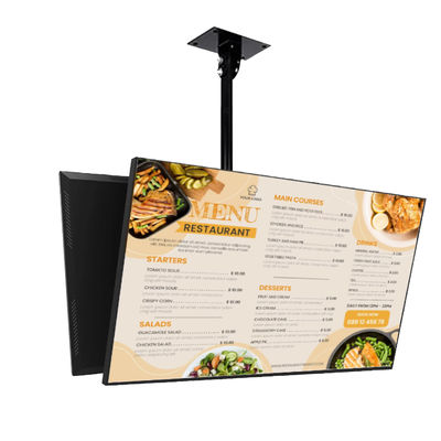 8mm Ultra Narrow Restaurant Indoor Digitale Menüplatte für Fastfood Werbung