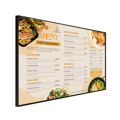 Innenwerbe-LCD-Display Digital Signage Player für Restaurant-Digitalmenütafeln