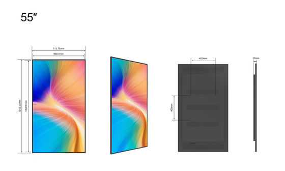55-Zoll-LCD-Displays für die Werbung in Geschäften